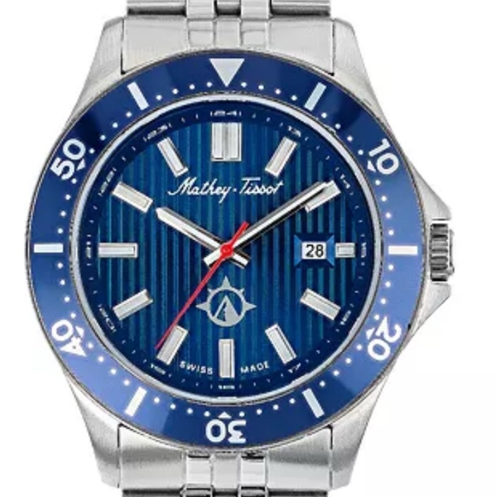 Mathey-Tissot Men's Expedition blue Collection 42mm watch